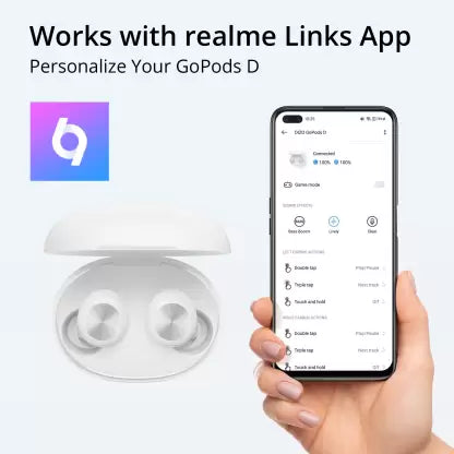 DIZO by Realme Techife GoPods D with Environment Noise Cancellation (ENC) Bluetooth Headset DIZO by Realme Techife GoPods D with Environment Noise Cancellation (ENC) Bluetooth Headset